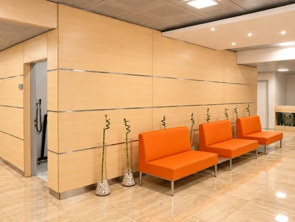 Acıbadem Hastanesi Radyoloji Bölümü iç mekan kompakt laminat kaplama uygulaması-Pruva Projects