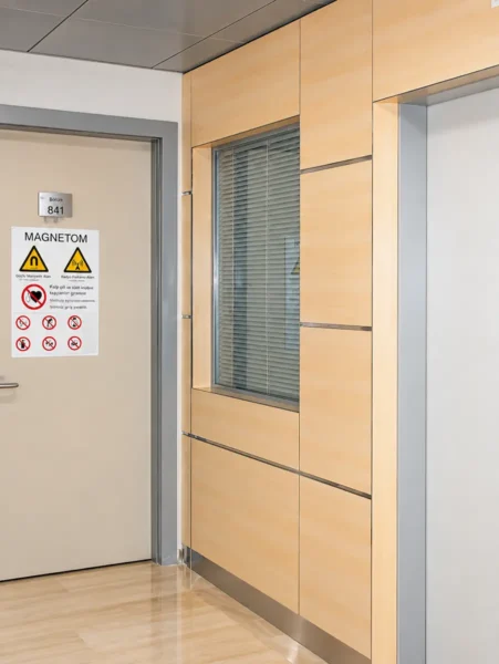 Acıbadem Hastanesi Radyoloji Bölümü iç mekan kompakt laminat kaplama uygulaması-Pruva Projects