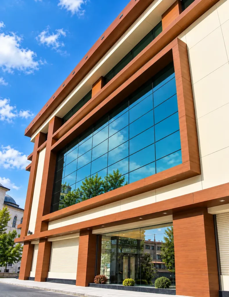 Dara Tekstil Fabrika binası dış cephe kompakt laminat kaplama uygulaması Çağlayan İstanbul