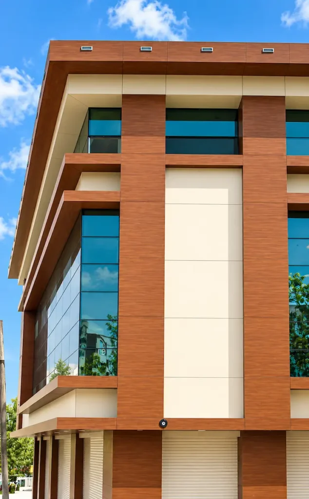 Dara Tekstil Fabrika binası dış cephe kompakt laminat kaplama uygulaması Çağlayan İstanbul