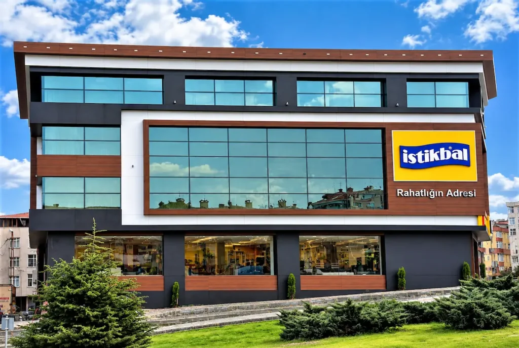 Geceler Mobilya Showroom 74 Pruva Yapı Pruva Yapı İstikbal Geceler Mobilya kompakt laminat cephe kaplama uygulaması - Gaziosmanpaşa