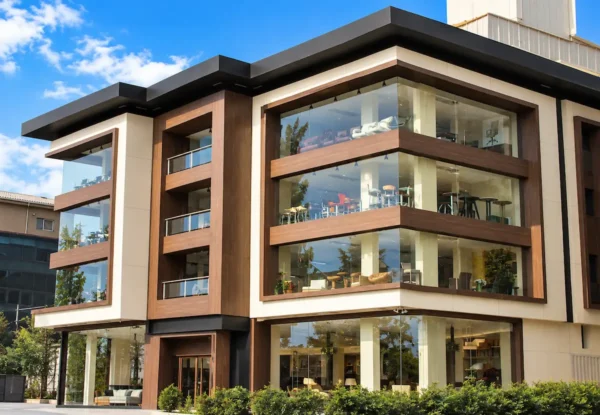 L'uva Concept Mobilya Showroom 3 Pruva Yapı Pruva Yapı L’uva Concept Mobilya Showroom binası, kompakt laminat dış cephe kaplaması.Dudullu-İstanbul