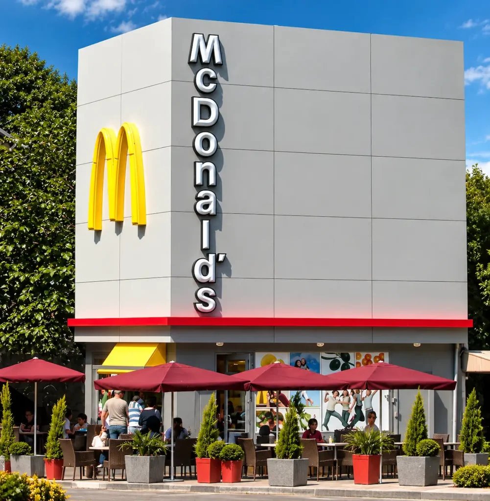 McDonald's 117 Pruva Yapı Pruva Yapı McDonald’s Bebek dış cephe kompakt laminat uygulaması - Pruvaprojects