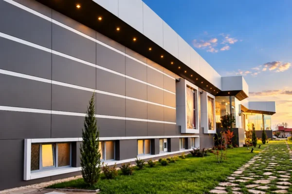 Gürmen Group Ramsey Kip fabrika tesisleri dış cephe kompakt laminat kaplama uygulaması.Safranbolu-Karabük