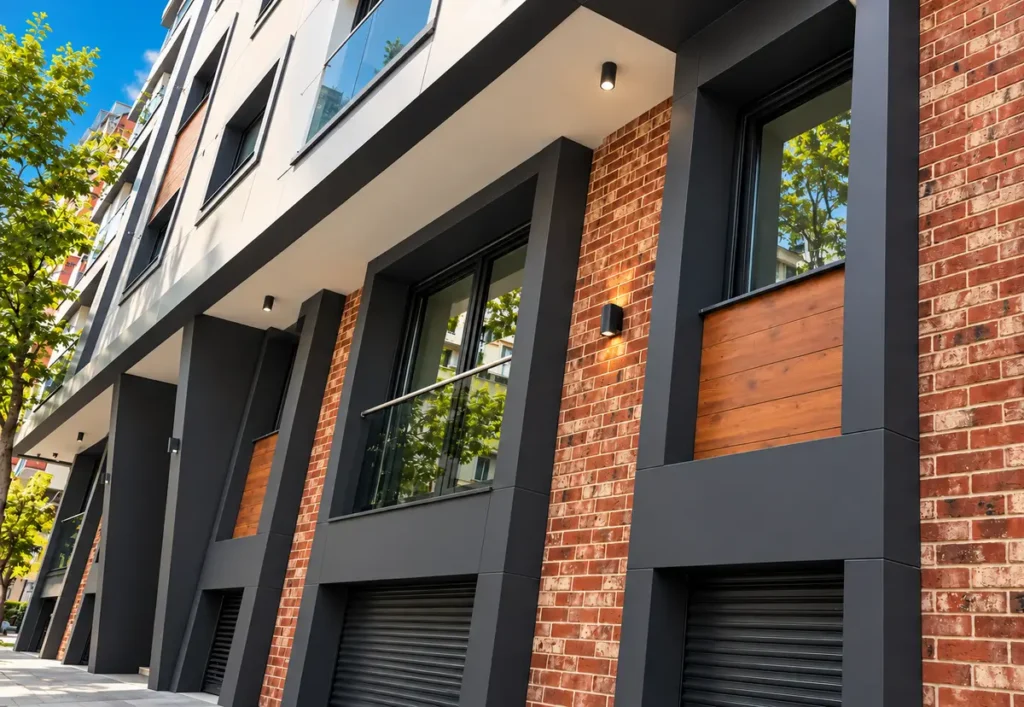 Saray İnşaat Kadiköy Moda Caferağa apartmanı dış cephe uygulaması