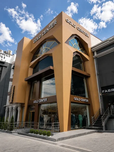 Merter Gold Center tekstil mağazası dış cephe