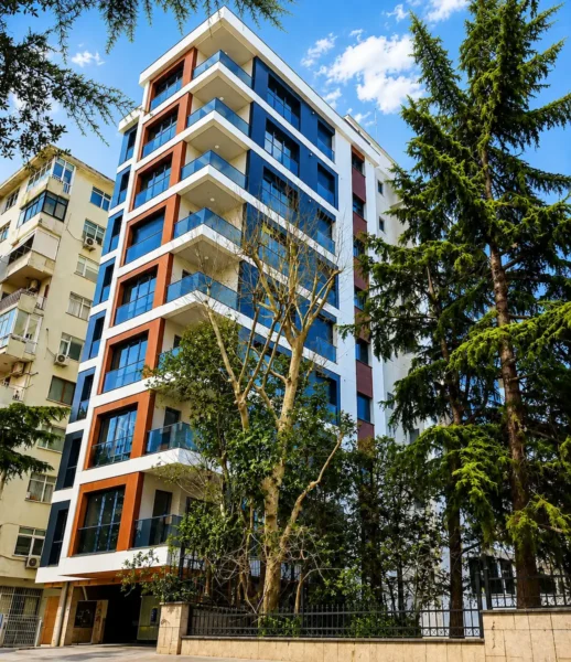 Doğa Yapı, Göztepe Manolya apartmanı compact laminat dış cephe uygulamamız