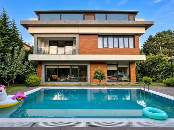 Villa dış cephe fundermax kompakt laminat kaplama uygulaması -Dragos